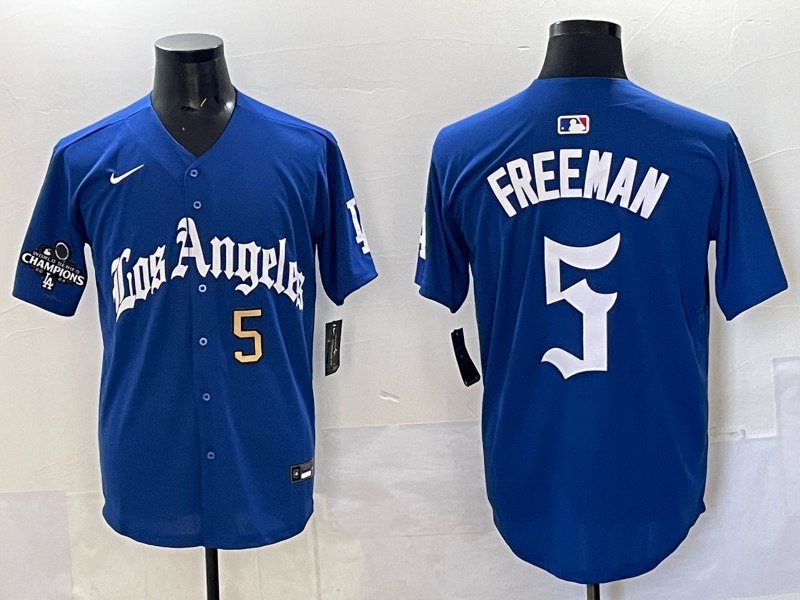 Men Los Angeles Dodgers #5 Freeman Blue 2025 Nike MLB Jersey style 009